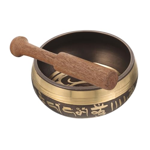 Singing Bowl Flat Bottom Meditation Bowl Meditation Set Decorative Style