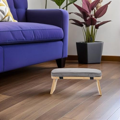 CHILDWEET Wood Folding Bench Stool with Cushion Ergonomic Prayer Chair and Zen Sitting at Home Or Studio
