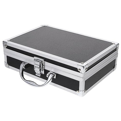 HEMOTON Multi Functional Aluminum Briefcase with Reinforced Handle Large Capacity Portable Storage Box for Tools and Accessories Durable Handheld Carrying Case for Home Office and Travel