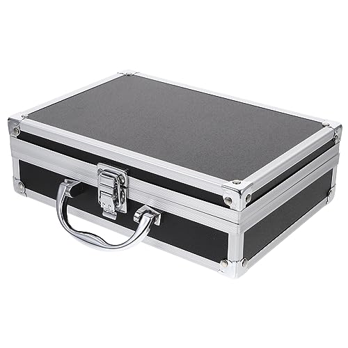 HEMOTON Multi Functional Aluminum Briefcase with Reinforced Handle Large Capacity Portable Storage Box for Tools and Accessories Durable Handheld Carrying Case for Home Office and Travel