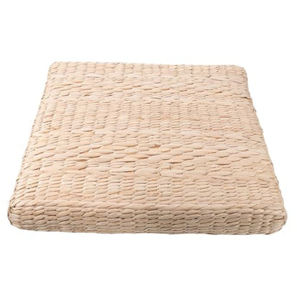 PRETYZOOM Handmade Straw Seat Mat Yoga Meditation Pad Decorative Floor Pillow Indoor Welcome Mat