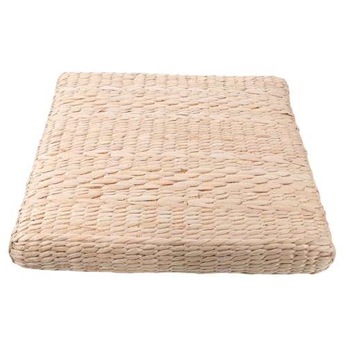 PRETYZOOM Handmade Straw Seat Mat Yoga Meditation Pad Decorative Floor Pillow Indoor Welcome Mat