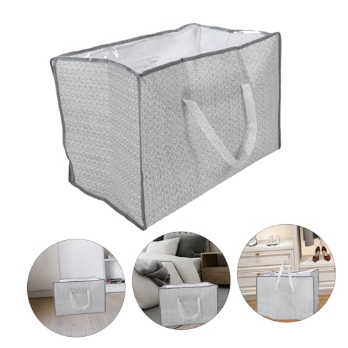 Mobestech Multi Functional Storage Bag for Home Large Non Woven Organizer for Clothes Quilts and Pillows Versatile Folding Design for Closet Travel Luggage Pouch
