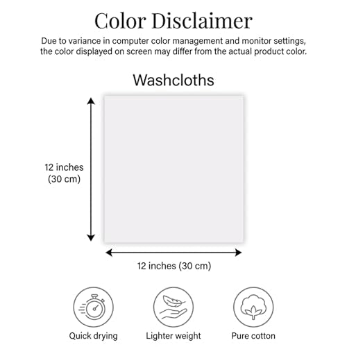 RIVERSIDE Pack of 24 Wash Cloths for Showering, 12 x 12 Inches, Super Soft & Absorbent, 100% Cotton Washcloths Premium Quality Flannel Face Cloths for Bathroom, Gym, Spa (Dark Gray, 24 Pack) - color: Dark Gray
