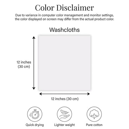 RIVERSIDE Pack of 24 Wash Cloths for Showering, 12 x 12 Inches, Super Soft & Absorbent, 100% Cotton Washcloths Premium Quality Flannel Face Cloths for Bathroom, Gym, Spa (Dark Gray, 24 Pack) - color: Dark Gray