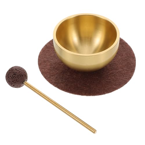 STAHAD Portable Mini Meditation Singing Bowl Set with Mallet and Cushion, Handmade Tibetan Sound Bowl for Yoga, Mindfulness, Chakra Balancing, and Travel Use