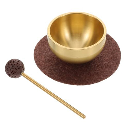 STAHAD Portable Mini Meditation Singing Bowl Set with Mallet and Cushion, Handmade Tibetan Sound Bowl for Yoga, Mindfulness, Chakra Balancing, and Travel Use