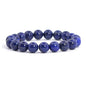 Justinstones Gemstone Crystals Chakra Beads Bracelet Crystal Healing 10mm Round Stretchable Bracelet for Her Gift - color: Lapis