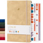Oriole Vegan Leather Ruled Notebook - Walnut Cream | 176 Pages of Thick Lined Paper | Soft Touch Hardcover Journal (5 x 8 in) with Gold Foil Bird Design & Luxury Gift Box - color: Walnut Cream
