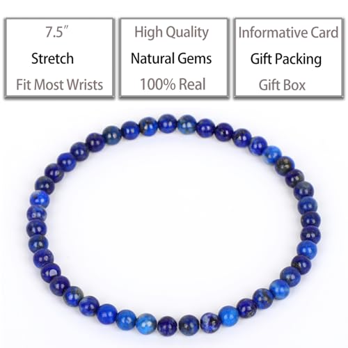 Handmade Healing Bracelet, Natural Gem Stone Crystal Elastic Bracelet