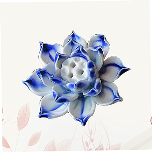 Levemolo Ceramic Lotus Table Ornament Unique Handmade Decoration for Home Office Craft for Desk Display Bookshelf Adornment Elegant Zen Design