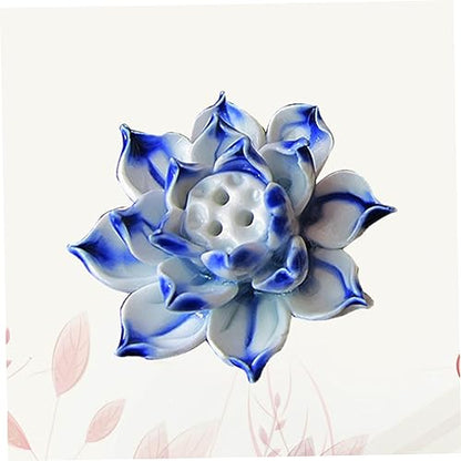 Levemolo Ceramic Lotus Table Ornament Unique Handmade Decoration for Home Office Craft for Desk Display Bookshelf Adornment Elegant Zen Design