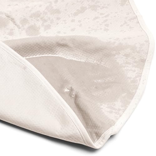 Dame Products Thro Blanket, Waterproof Bed Blanket & Spill Proof Throw, Breathable Cotton Cover, Machine Washable Mattress & Furniture Protector, Portable with Travel Bag, Circle Shape, Oat Color - color: Oat