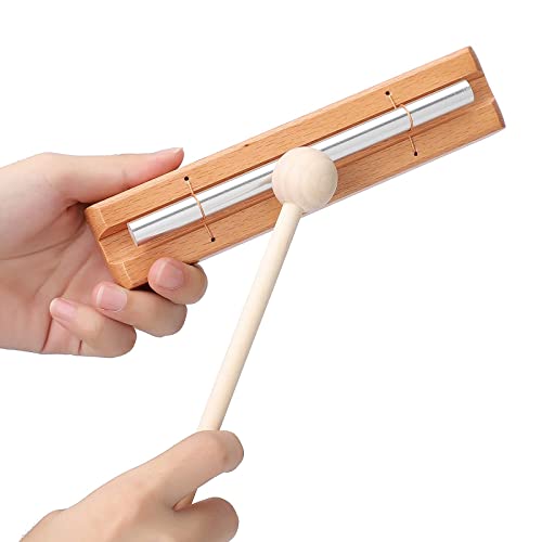 Energy Chimes Percussion Hand Bells: Solo Tone Chime Music Instrument with Mallet for Yoga Meditation Sound Healing Teachers' Classroom Tools - color: Tone 1