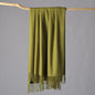 CUDDLE DREAMS Premium Cashmere Throw Blanket with Fringe, Luxuriously Soft (Bamboo Green) - color: Bamboo Green