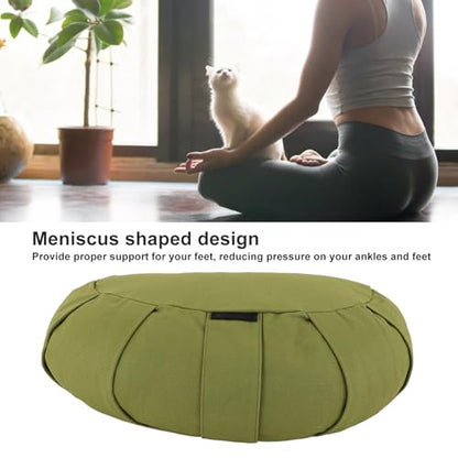 Yoga Cushions for Women Meditation Seat Cushion, Meditation Cushion for Floor Seating Cotton Fabric Seat Cushion with Wheat Hulls Cushion