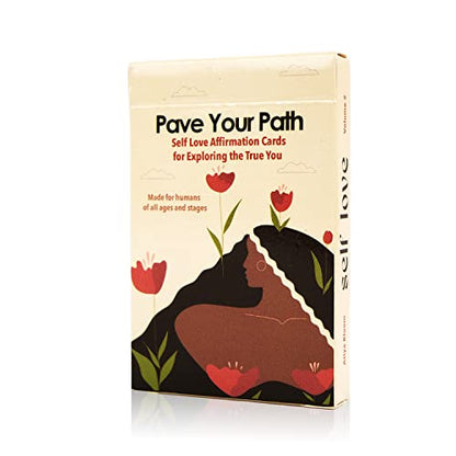 Travel Size Self Love Affirmation Cards, 30 Cards for Daily Mindfulness & Meditation, Hand-drawn Illustrations, Motivational, Self Care & Spiritual Gifts For Women & Teens