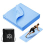 HAPBEAR Foldable Yoga Mat - 72"x24"x0.24" (6mm), Non-Slip TPE Exercise Mat for Home Workout, Yoga, Pilates,Stretching, & Travel, Durable & Eco-Friendly, Includes Carry Bag - color: Blue