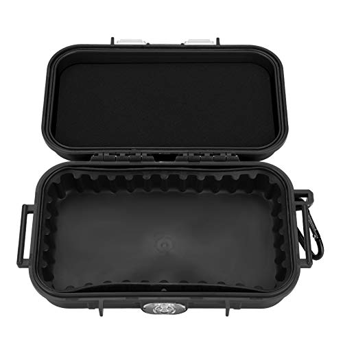 Alomejor Storage Case Shockproof Airtight Carry Box Container for Outdoor Survival(Black)