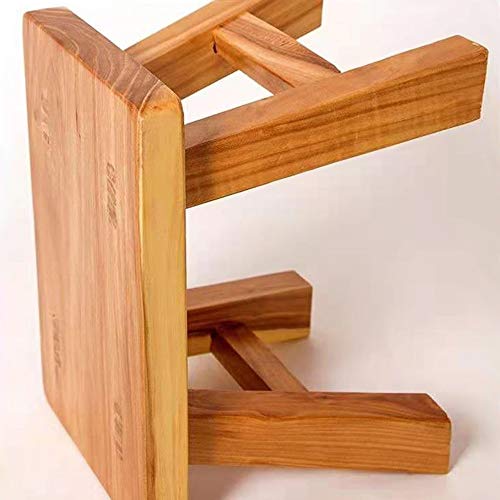 Sturdy Step Stool Footstool Solid Wooden 11 inch for Kids Adults Plant Stand Plant Stand Fishing Stool (Natural), Small - color: Natural
