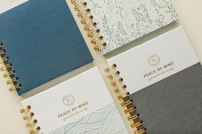 Peace of Mind: A Journal to Calm Anxiety (Eucalyptus Green, Linen/Leatherette) | Anxiety Relief | Mental Health Journal | Anxiety Self-Help Journal | Anxiety Coping Journal