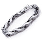 Urban Jewelry Men’s Wheat Link Bracelet Collection – Tungsten Carbide Base, 3-Sided Links, 8.3 Inch, Black, Silver & 24K Gold Plated Variations, Scratch-Resistant, Gift Box - color: Silver Plated over Tungsten Bracelet