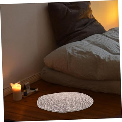 Seat Cushion Round Floor Pillow Giant Woven Floor Mat Comfortable Sitting Pillow for Home and Office