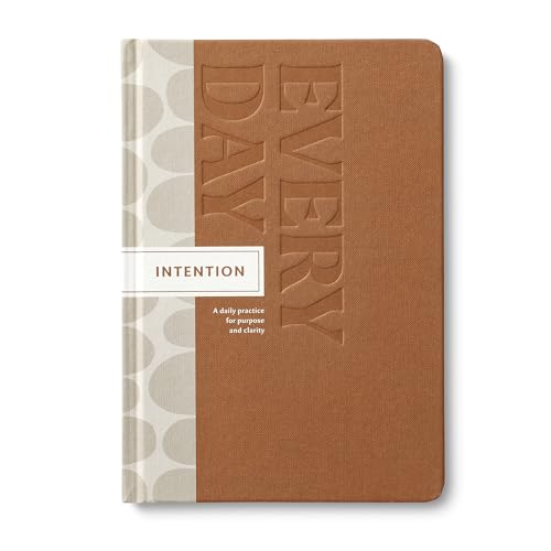 Compendium – Intention Every Day Guided Journal: A Daily Practice for Purpose and Clarity – A 5-Minute a Day Personal Growth Notebook – An Inspiring Daily Journal for Forming New Habits - color: Intention Sienna