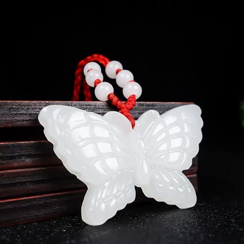 Meditation Necklace, Natural Jade Pendant Necklace Hand-Carved Jewelry Amulet Fashion Accessories