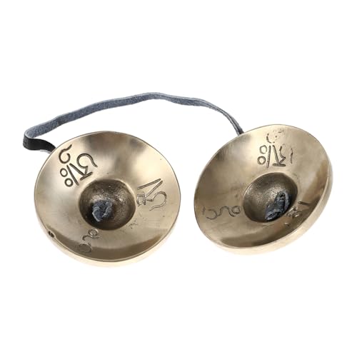 Buddhist Copper Cymbal Bell for Meditation and Yoga Handmade Percussion Instrument Lightweight and Portable Finger Cymbals for Sound Healing and Mindfulness Practice