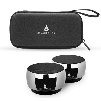 Electronic Tibetan Singing Bowl Portable 8 Healing Frequencies 396Hz-963Hz 6 Timer USB-C Rechargeable Bowl Meditation Device Set for Yoga Relaxation Stress with Portabl Travel Carrying Case