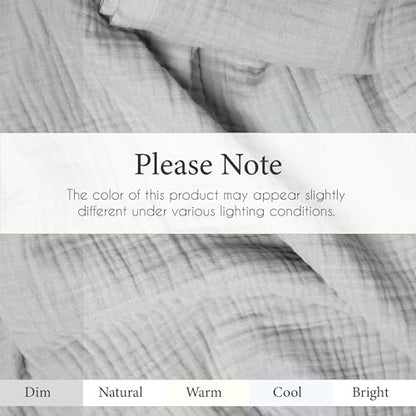 Salt Earth 100% Cotton Muslin Throw Blanket Gauze Blanket 55"X75" Twin, 4 Layered, Couch, Bed, Living Room, Home, Lightweight, All Season Blankets & Throws, Easy wash, Skin Friendly (Scottish Grey) - color: Scottish Grey, size: 55"X75" Twin