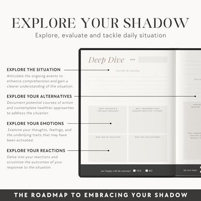 Shadow Work Journal & Workbook (Premium) for Personal Growth, Healing - Guided Audio, Exercises for Self-Reflection, Inspired by Carl Jung, Mindfulness & Mental Health