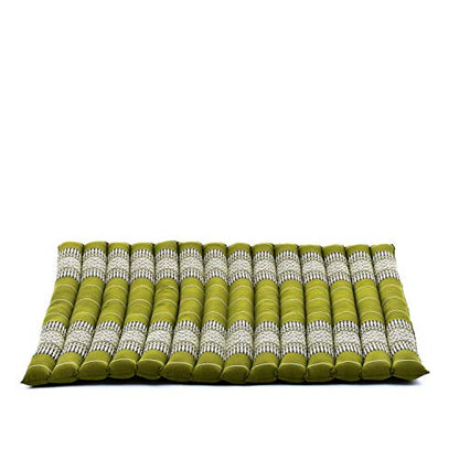 Leewadee Zabuton Seating Cushion – Square Floor Seat for Meditation Exercises, Light Yoga Mat Filled with Kapok - color: Sf17 - Green
