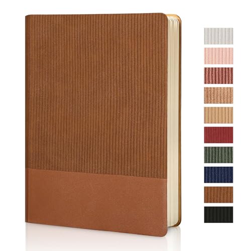 Lined Journal Notebook for Work College Ruled Note Book 5.79"x8.27" A5 PU Leather Daily Journaling 216 Pages for Women Men Writing Home School Supplies Business (Brown) - color: 10-Brown-1pack, style: A5 Lined 216pages