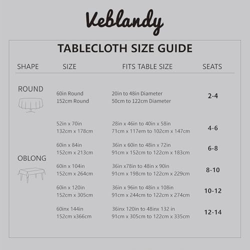 Rectangle Tablecloth Linen Textured Waterproof & Stain Resistant Table Cloth Wrinkle Free Decorative Fabric Farmhouse Table Cover for Dining/Party/Buffet/Wedding, 52 x 70 Inch, Dark Grey