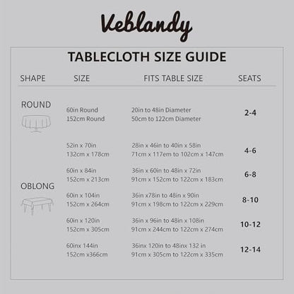 Rectangle Tablecloth Linen Textured Waterproof & Stain Resistant Table Cloth Wrinkle Free Decorative Fabric Farmhouse Table Cover for Dining/Party/Buffet/Wedding, 52 x 70 Inch, Dark Grey