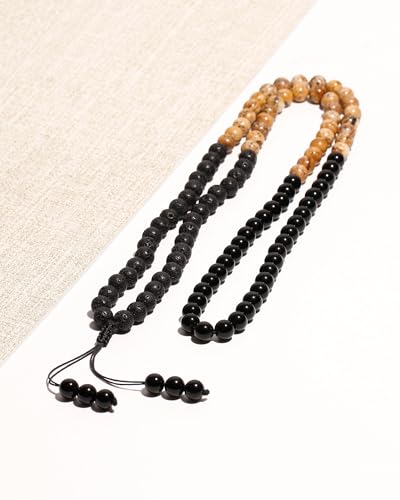 108 Mala Prayer Beads Necklace Wrap Bracelets for Women Prayer Amulet Protective Healing Crystals and Gemstones Meditation Balance