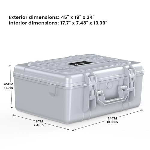 ORICO Hard Drive Case 3.5inch 20-Bay HDD/SSD Multi-Protection Storage Suitcase with Foam Hard Case Shockproof Anti-Static MoistureProof Carrying Box-PSC L20