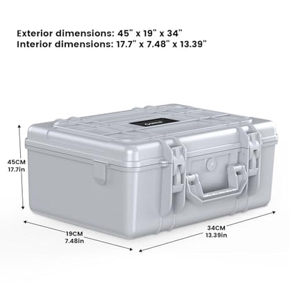 ORICO Hard Drive Case 3.5inch 20-Bay HDD/SSD Multi-Protection Storage Suitcase with Foam Hard Case Shockproof Anti-Static MoistureProof Carrying Box-PSC L20