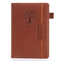 M&G Lined Journal Notebook for Men Women, 256 Pages A5 Hardcover Leather Journal, 80GSM Thick College Ruled Paper for School and Work Travel Note Taking 5.7" x 8.3", Brown