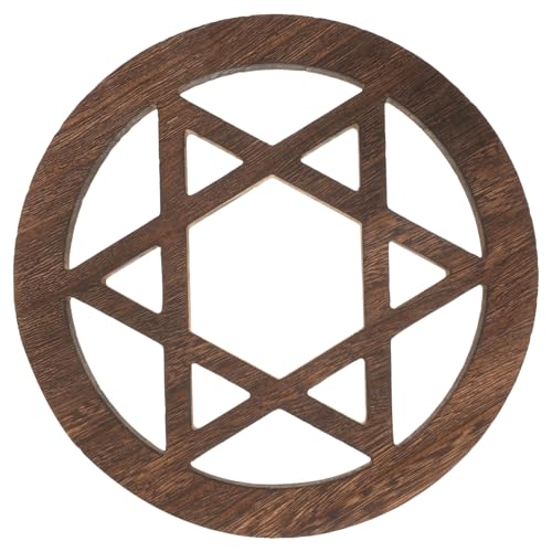 PRETYZOOM Unique Wall Hanging Wood Carving Altar Decor Spiritual Decor Flower of Life Art