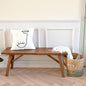 Handcrafted Solid Wood Bench, 43" - Farmhouse-Style Entryway Seating for Living & Dining Room, Rustic Design, Natural Finish - color: Brown, size: 43 Inch