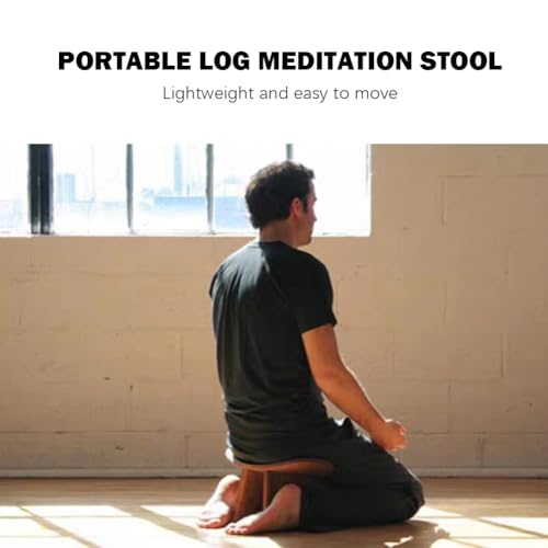 Wooden Meditation Stool, Portable Yoga Aid Stool, Ergonomic Kneeling Stool, Home Meditation Chair, Multiple, Walnut l - color: Walnut L