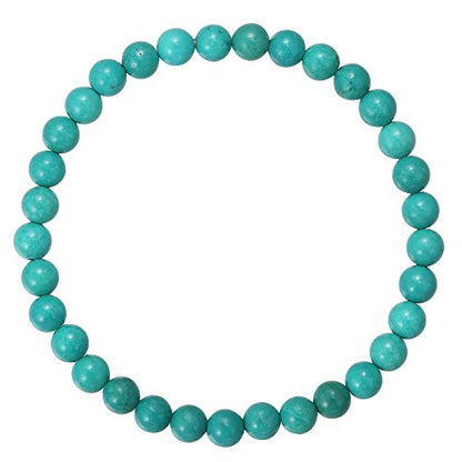 BRCbeads Gemstone Bracelets Natural Gemstone Birthstone Handmade Healing Power Crystal Beads Elastic Stretch 7.5 Inch Gift Box Unisex - color: Green Turquoise