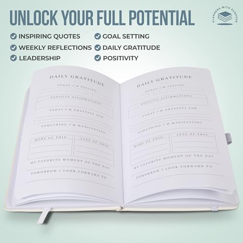 Gratitude & Wellness Daily Journal Bundle 90-Day Guided Self-Care & Reflection Planners for Mindfulness, Positivity & Goal Setting with Prompts - White Color