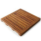 Acacia Wood Shower Mat 21x21 Inches by Demigo, Luxury Bath Mat Non Slip for Bathroom Bathtub Shower Spa Garden Home, Wooden Floor Mat Square Large for Outdoor and Indoor - size: 21" x 21" (Square)