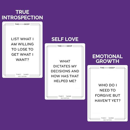 {THE AND} Self Love Edition - 199 Self Reflection Cards to Improve Self Awareness - Self Care Question Card Deck to Prompt Mindfulness & Meditation - Explore Identity for Women & Men By The Skin Deep