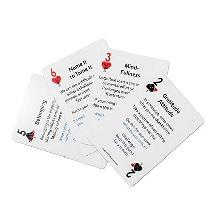 Mind Brain Emotion 52 Essential Coping Skills Cards - Self Care Exercises for Stress and Social Anxiety Relief - Resilience, Emotional Agility, Confidence Therapy Games for Teens, Adults