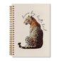 Trendy Inspirational Leopard Notebook, Funky Cheetah Print Journaling Notebook, Modern Aesthetic Leopard Journal, Dream Big Hustle Hard Positive Quote Cheetah Spiral Notebooks 5.5x8.3 Inch - color: Notebook-15